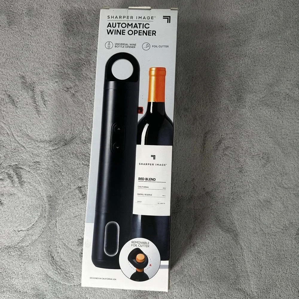 Sharper Image‎ Automatic Universal Wine Bottle Opener Foil Cutter NIB